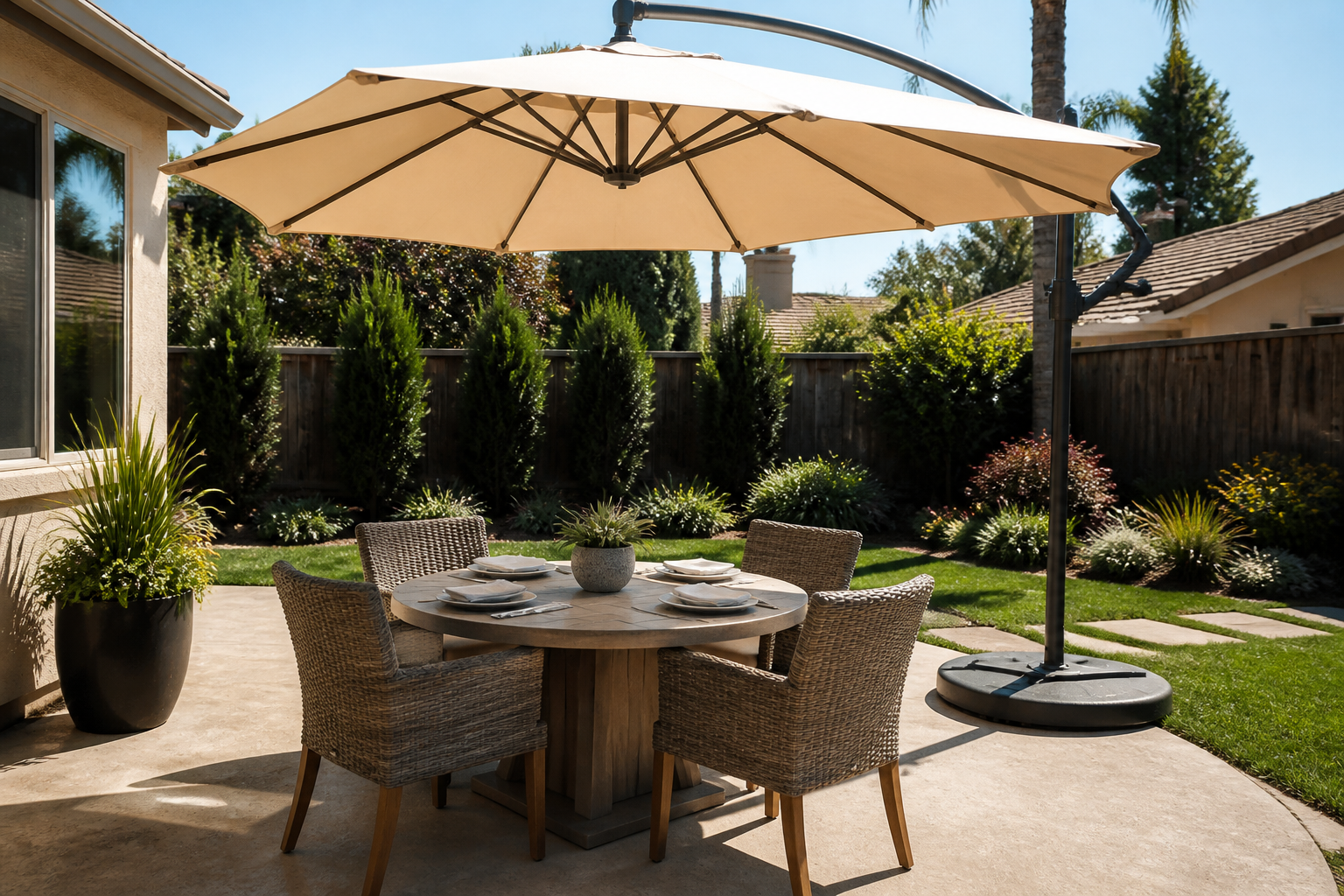Purple Leaf patio umbrella